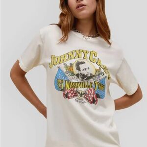 Johnny Cash Graphic T-Shirt XL ..Free People/Anthropology